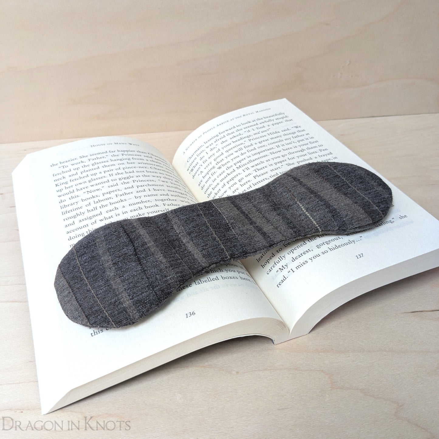 Textured Taupe Book Weight
