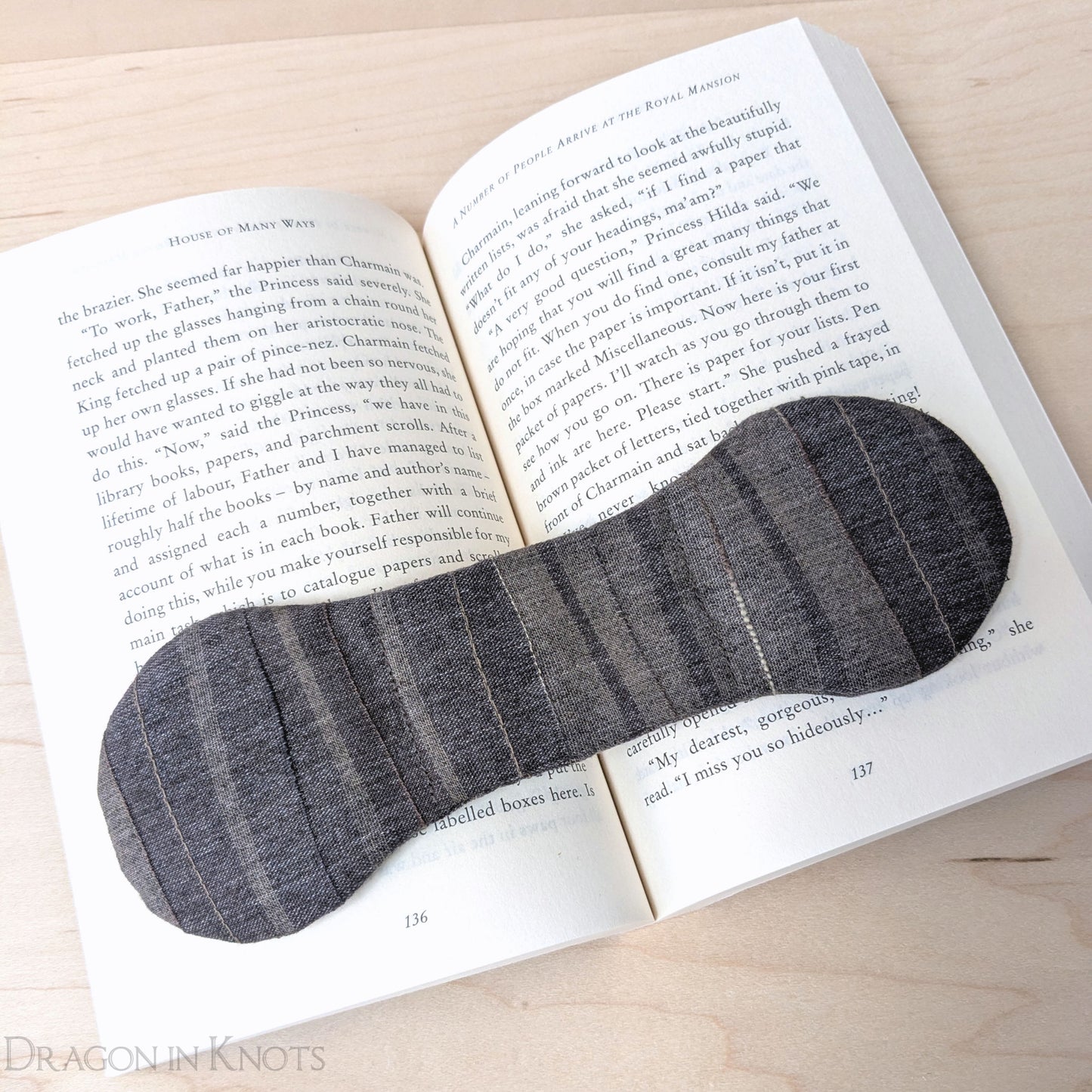Textured Taupe Book Weight
