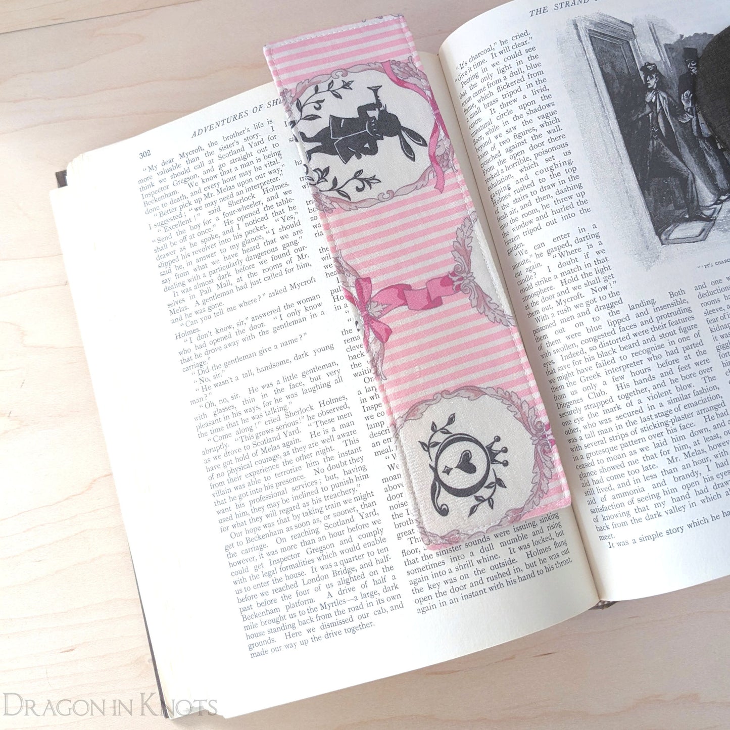 Cheshire Cat Bookmark - Dragon in Knots
