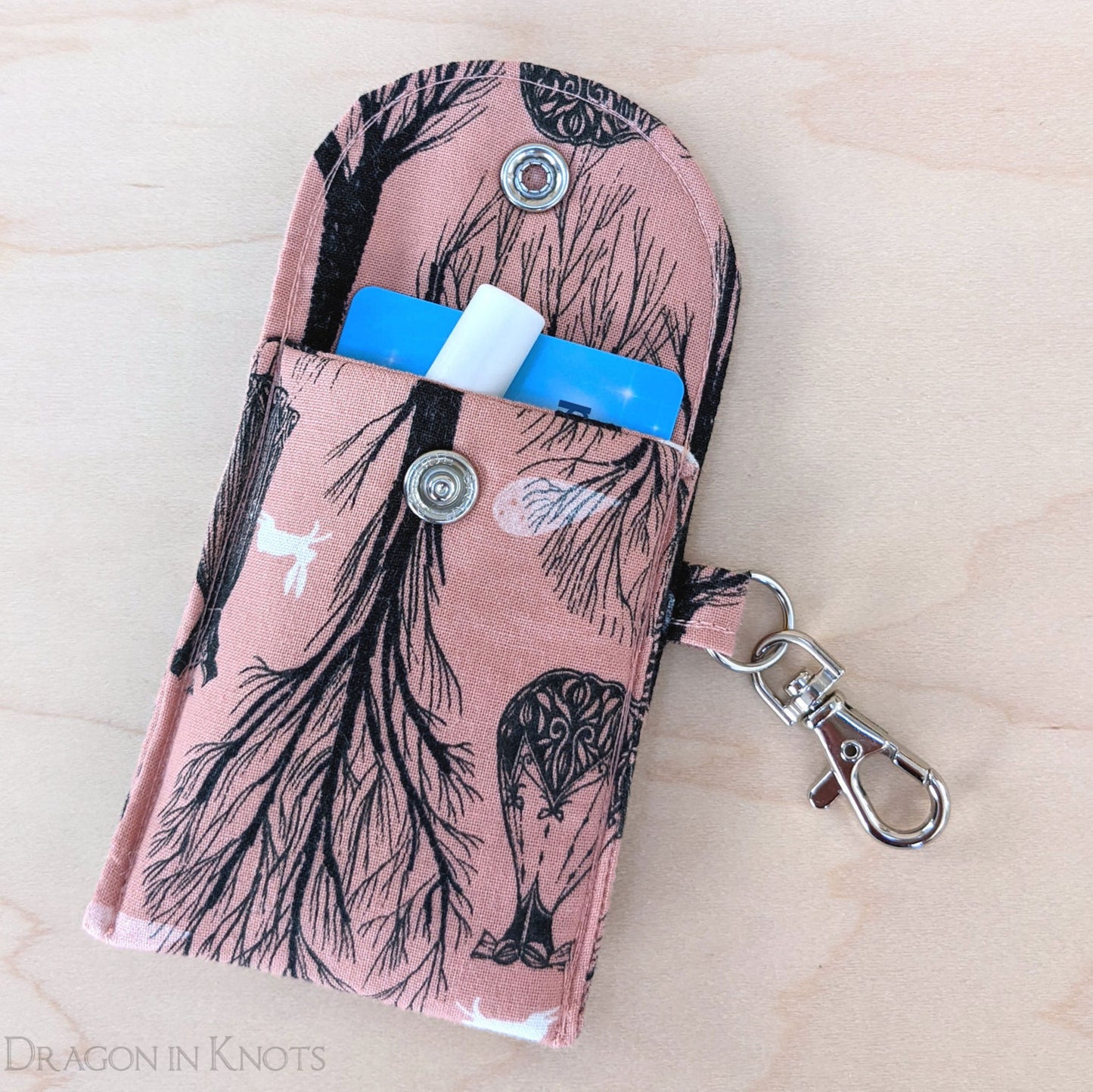 The Lady of the Forest - Lip Balm and Card Pouch - Dragon in Knots