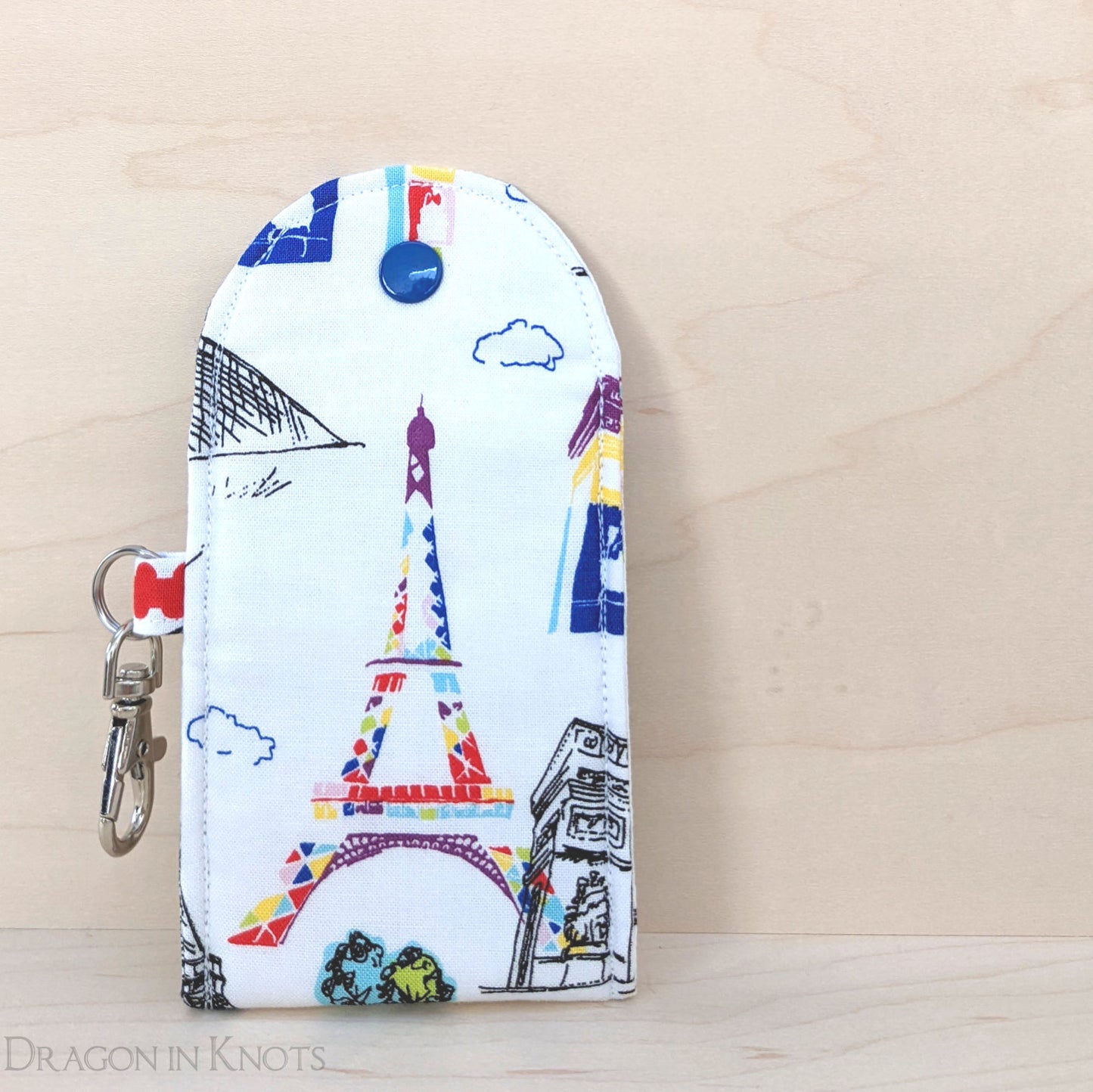 Colorful Eiffel Tower Mini Essentials Pouch - Dragon in Knots