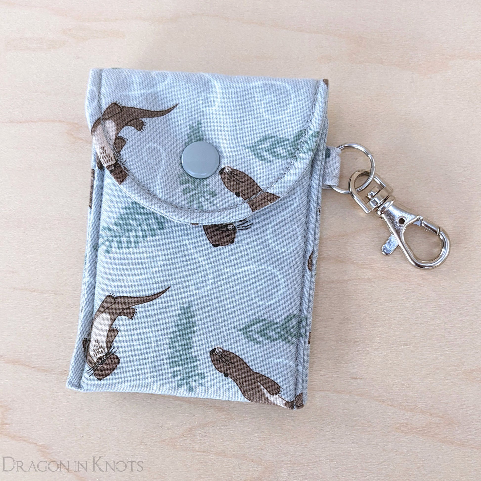 Otter Mini Essentials Pouch with Keychain - Dragon in Knots