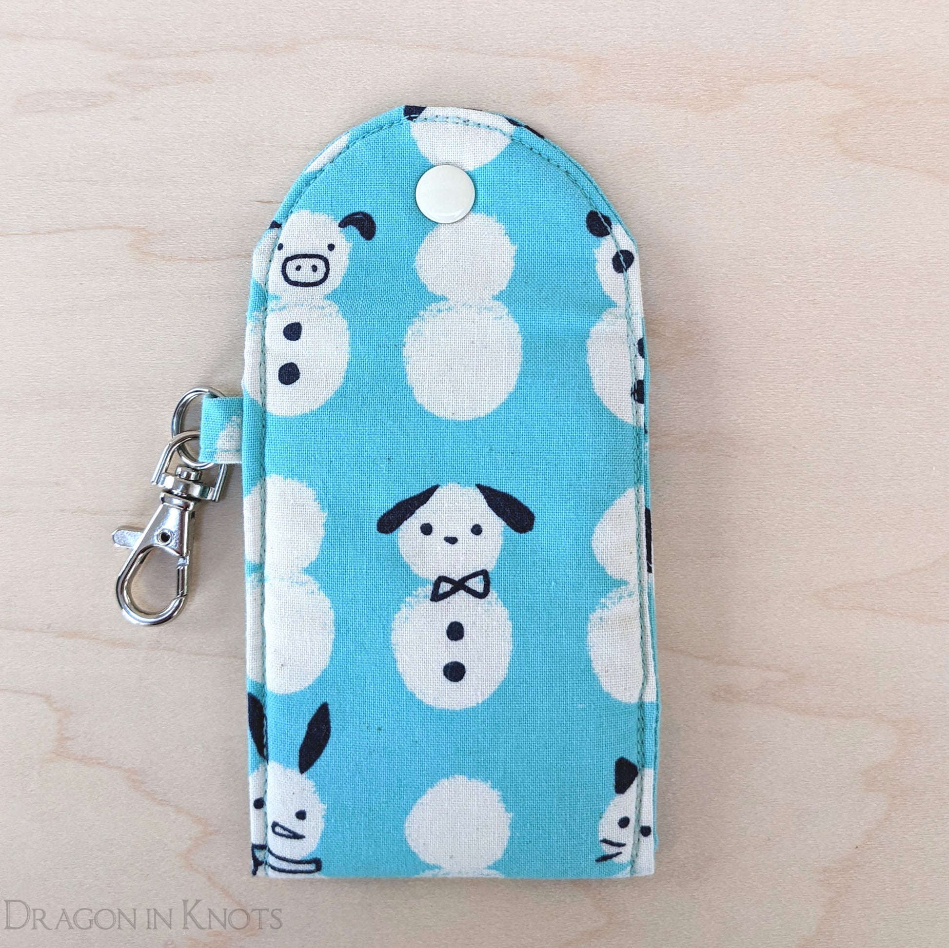 Snow Dog Lip Gloss and Card Pouch - Dragon in Knots