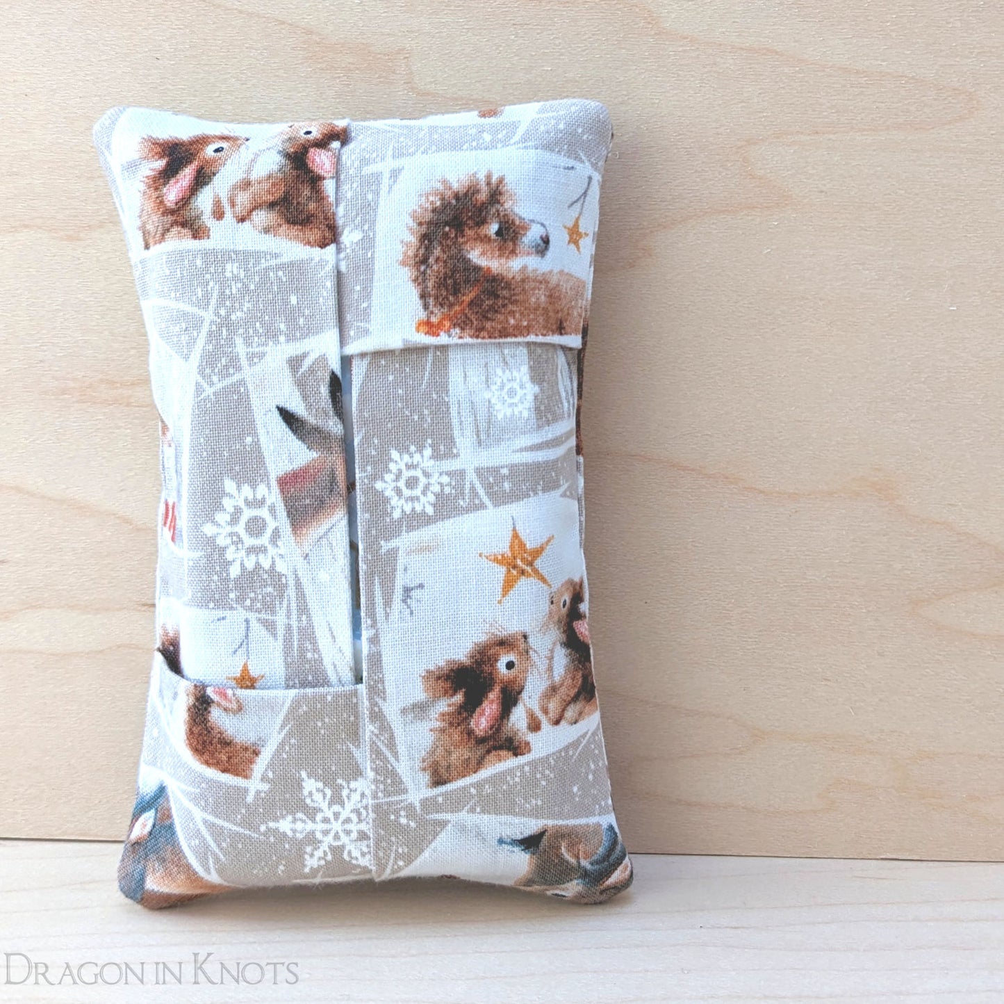 Forest Friends Pocket Tissue Holder - Dragon in Knots