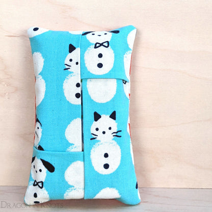 Snow Animal Pocket Tissue Holder - Dragon in Knots