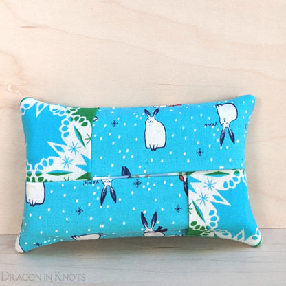 Snow Bunny Pocket Facial Tissue Holder - Dragon in Knots