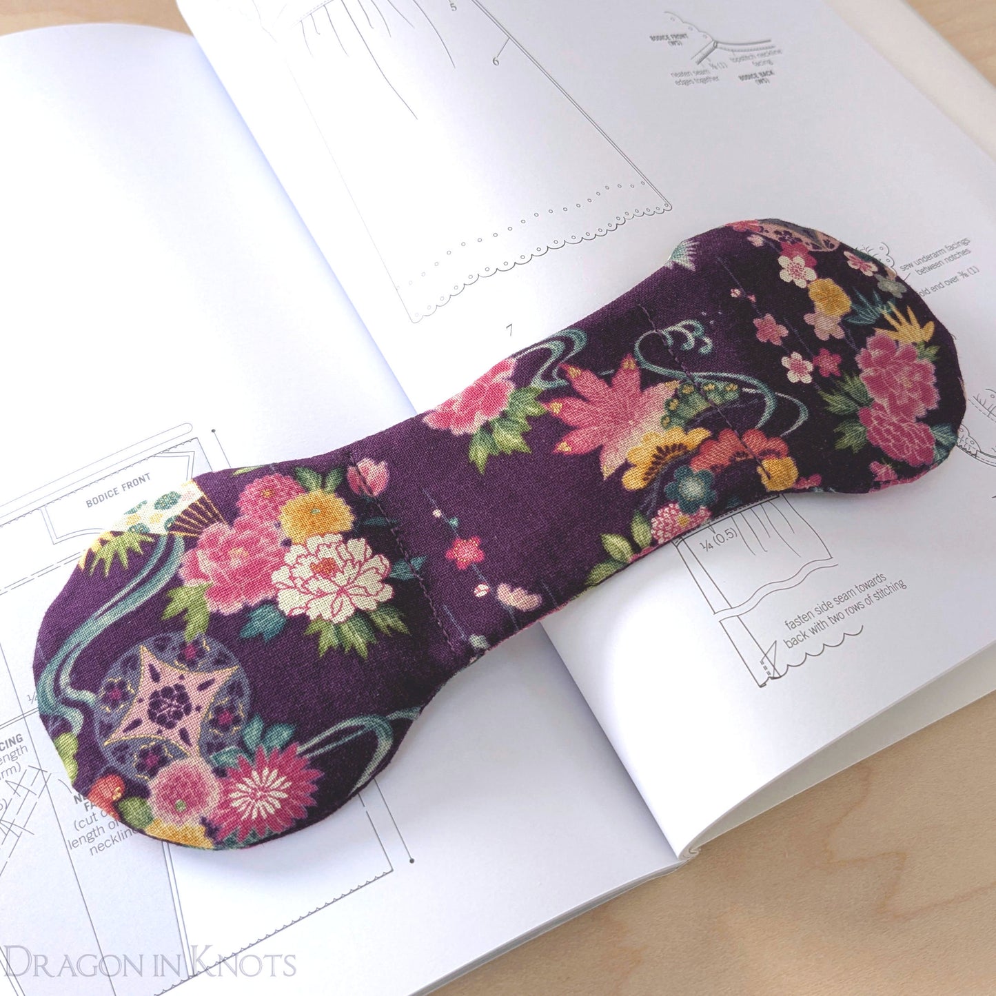 Purple Floral Book Weight