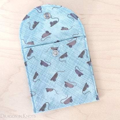 Mouse Accessory Pouch - Dragon in Knots handmade