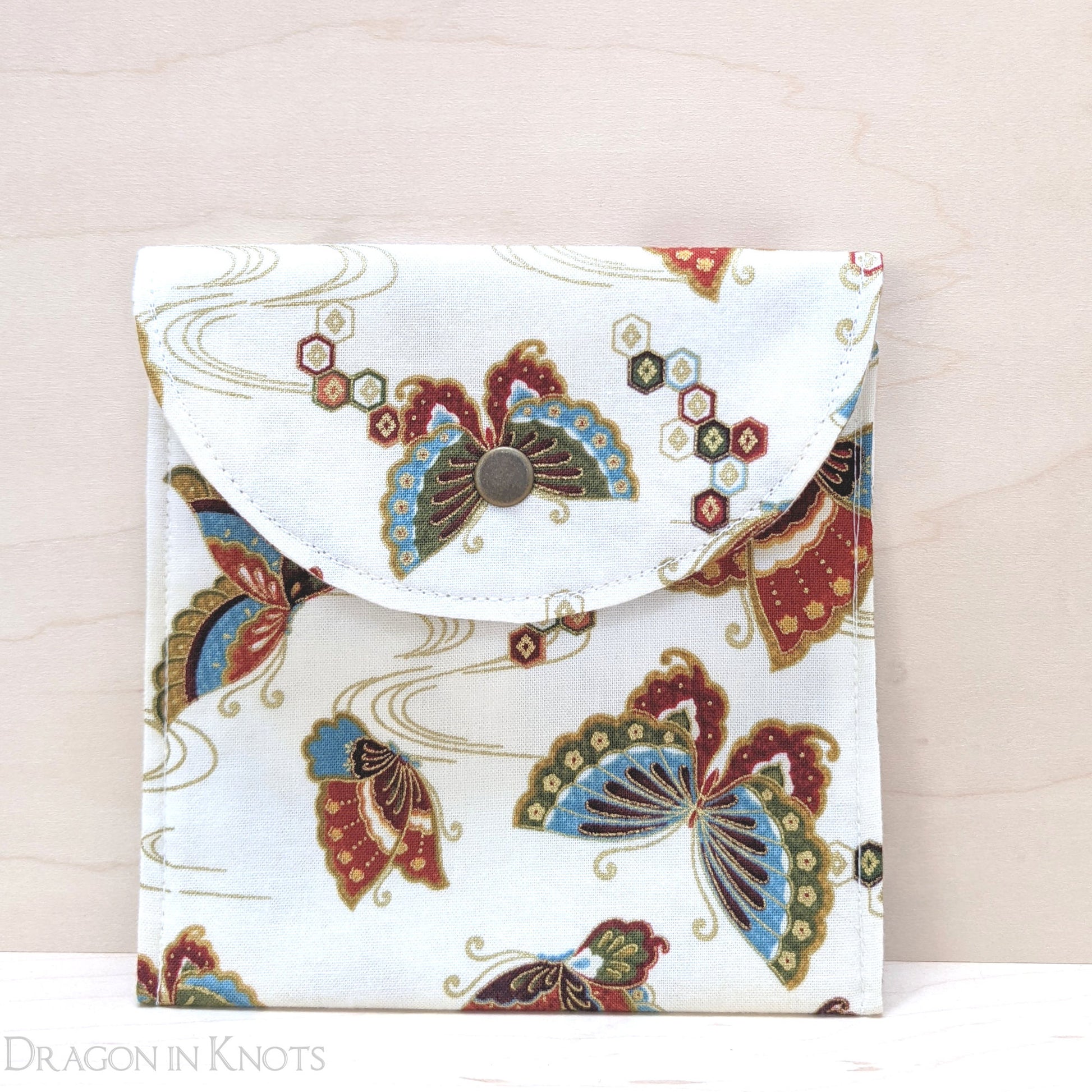 Gilded Butterfly 5" Accessory Pouch - Dragon in Knots handmade