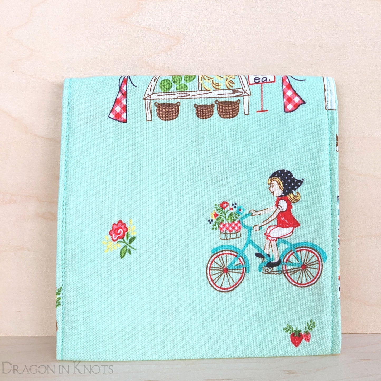 A Girl and her Bicycle - Accessory Pouch - Dragon in Knots