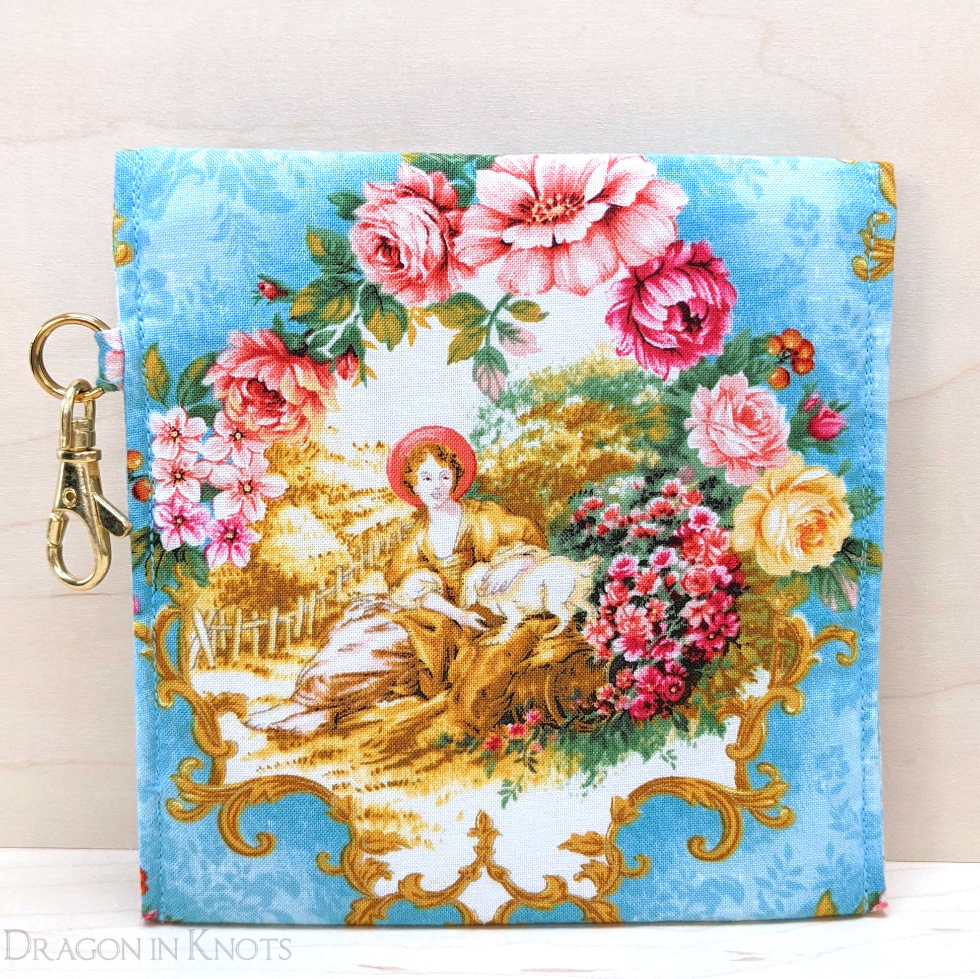 A Lady and her Dog - Accessory Pouch - Dragon in Knots