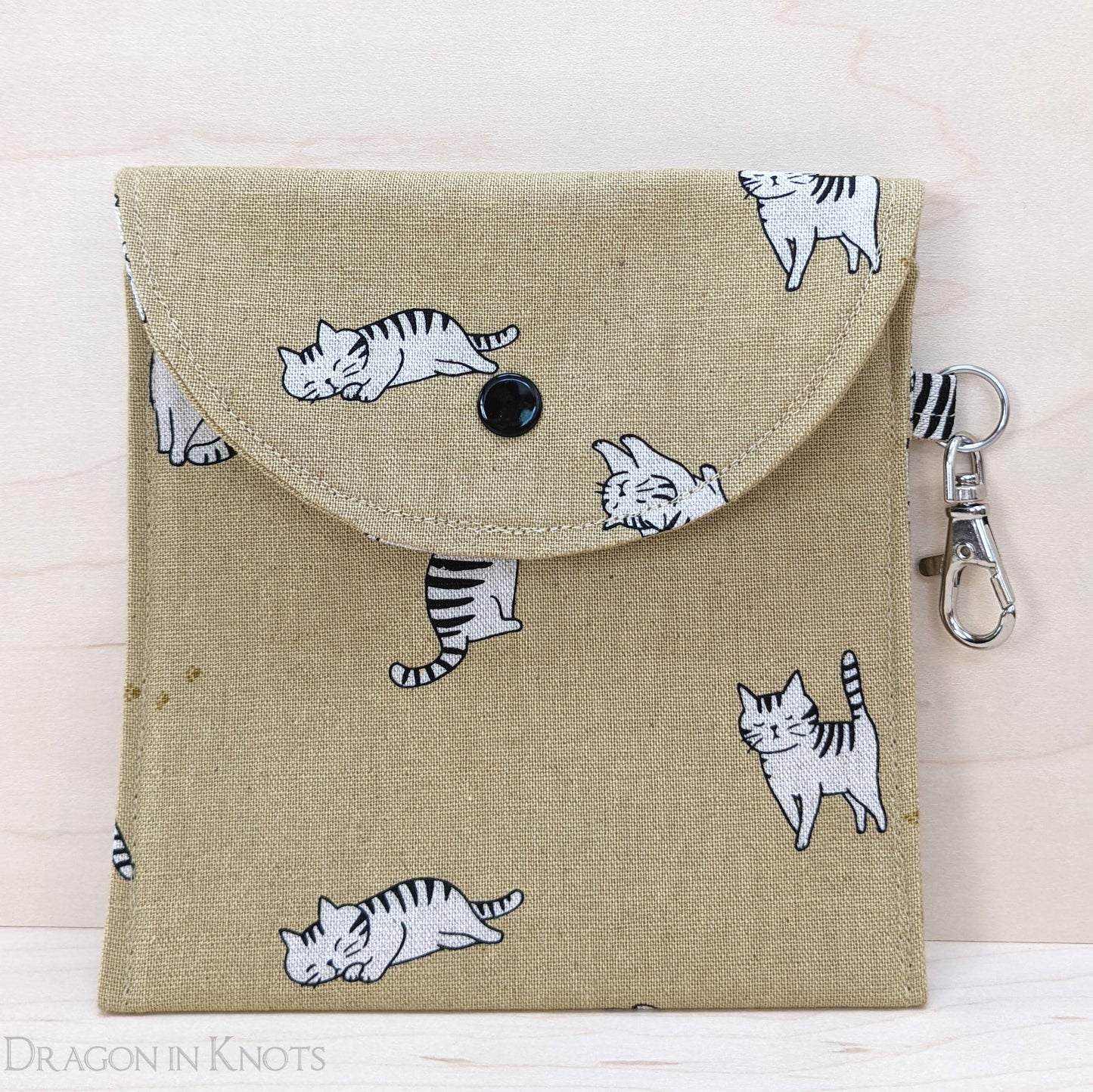 Striped Cats 5in Accessory Pouch - Dragon in Knots