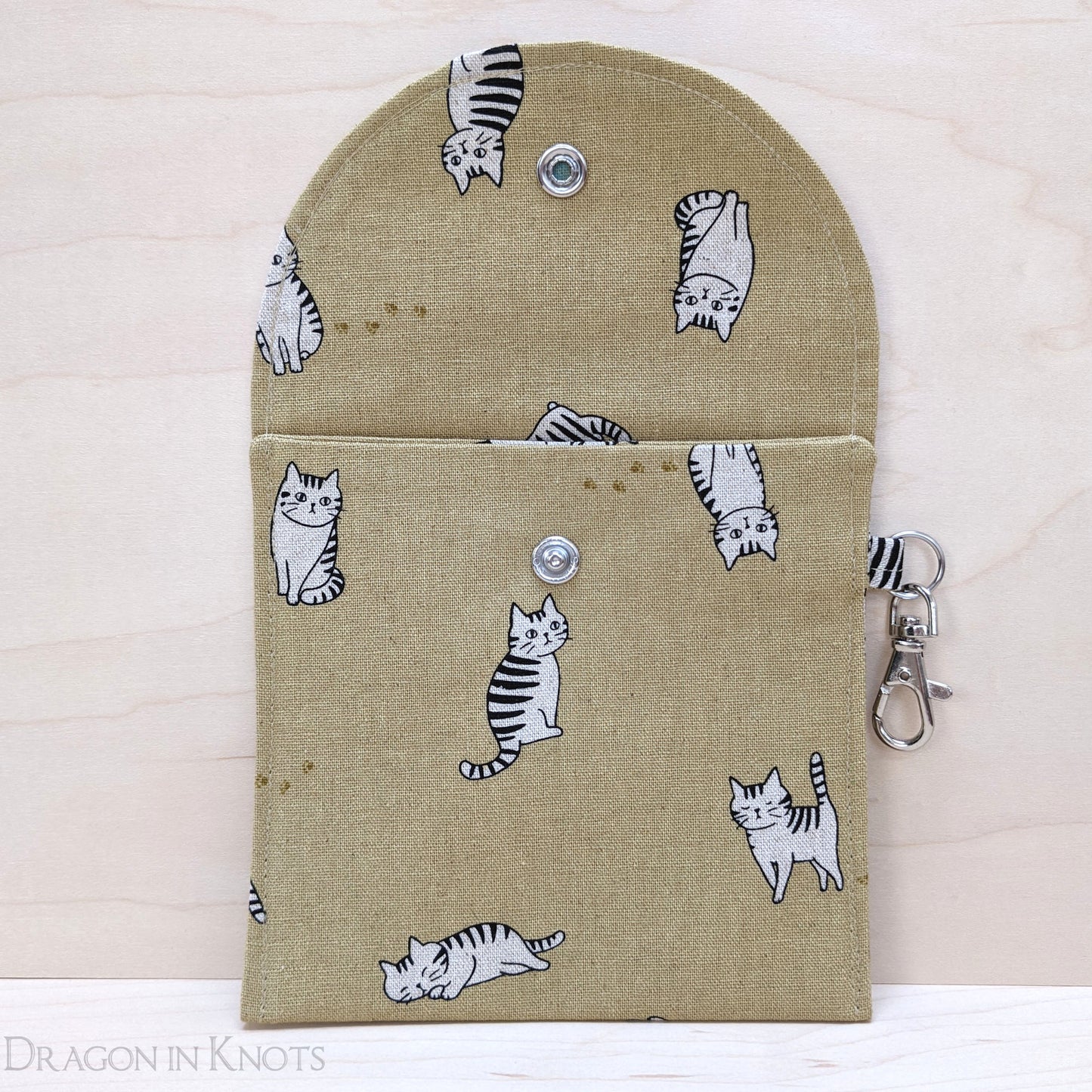 Striped Cats 5in Accessory Pouch - Dragon in Knots