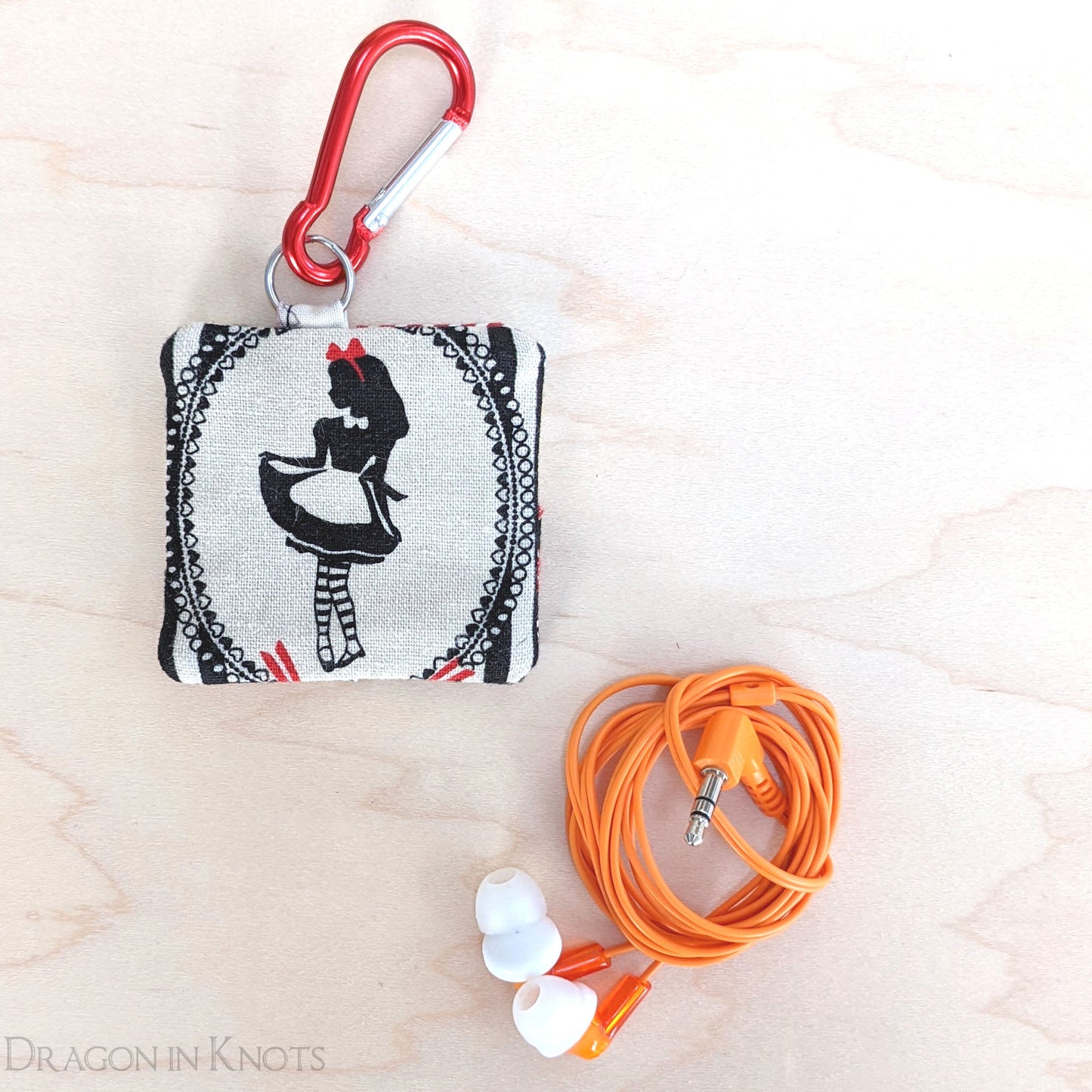 Tiny Alice Earbud Pouch - Dragon in Knots