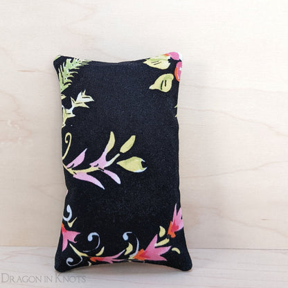 Black Floral To-Go Facial Tissue Holder - Dragon in Knots