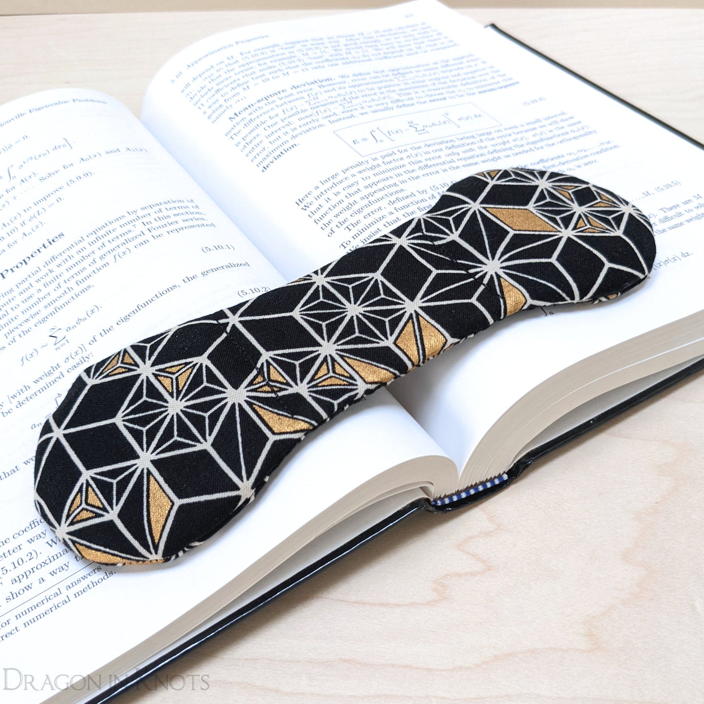 Asanoha Book Weight - Dragon in Knots handmade