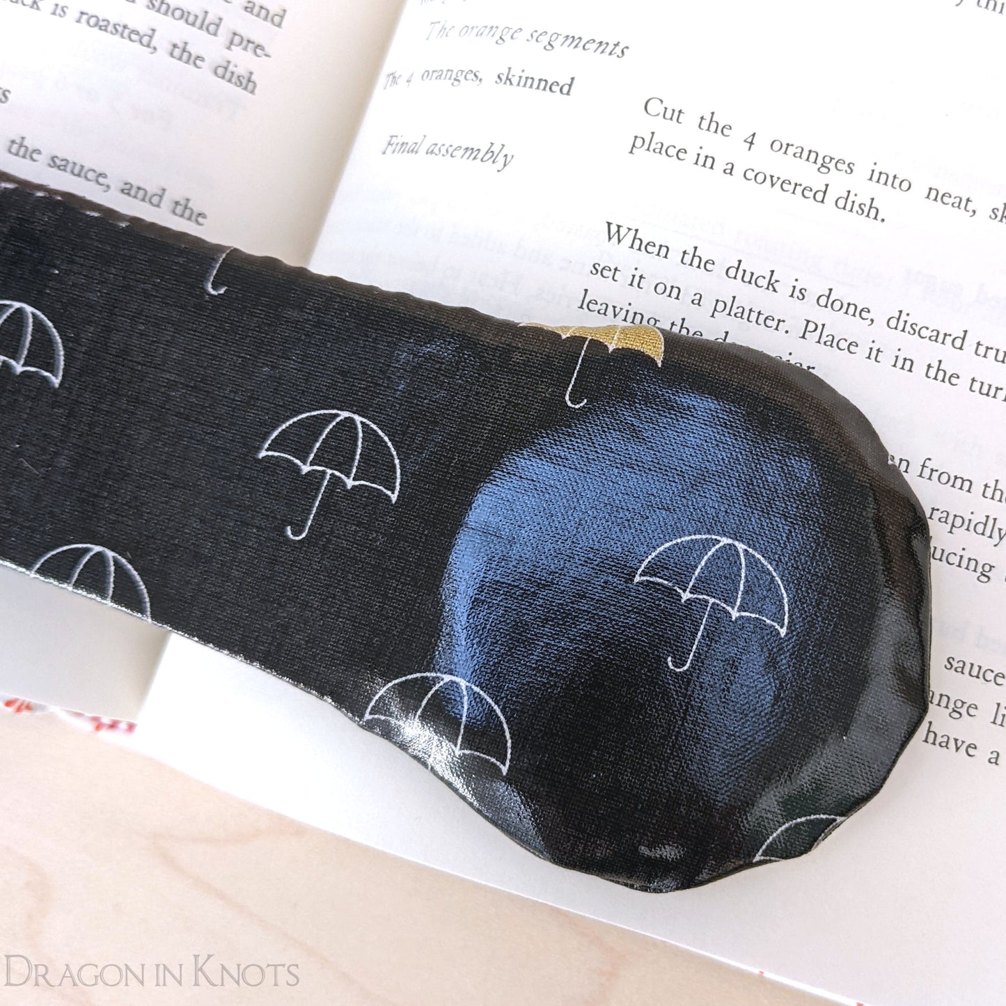 Black Umbrella Cookbook Weight Page Holder - Dragon in Knots