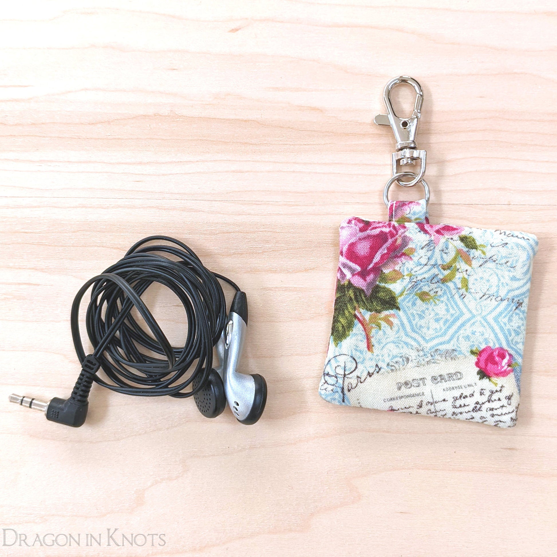 Postcard from Paris Earbud Pouch - Dragon in Knots