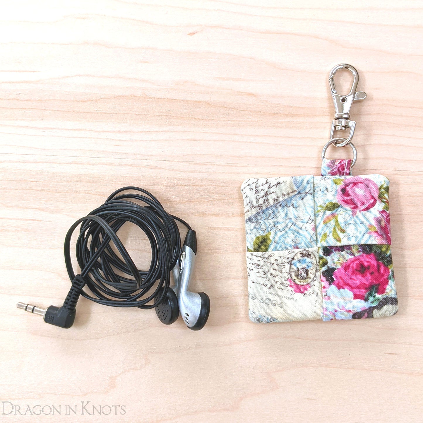 Postcard from Paris Earbud Pouch - Dragon in Knots