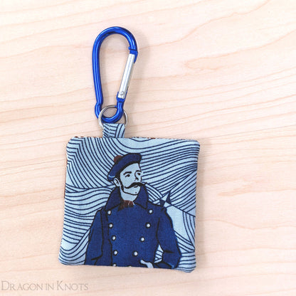 Sailor with Mustache Earbud Pouch - Dragon in Knots