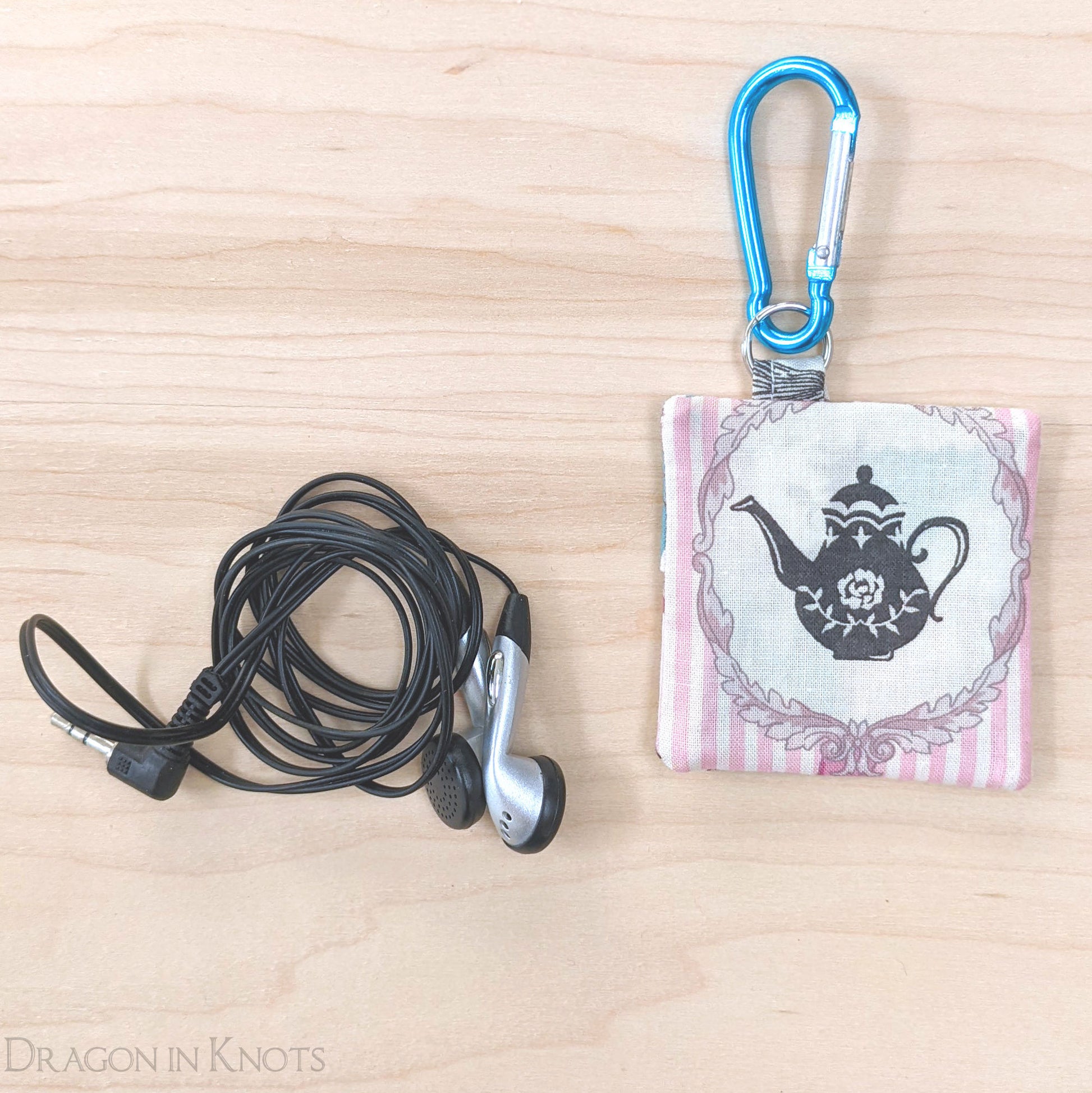Tea at the Hatter's - Earbud Pouch - Dragon in Knots