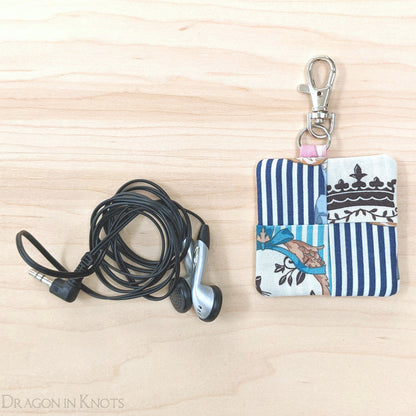 Striped Alice Earbud Holder - Dragon in Knots
