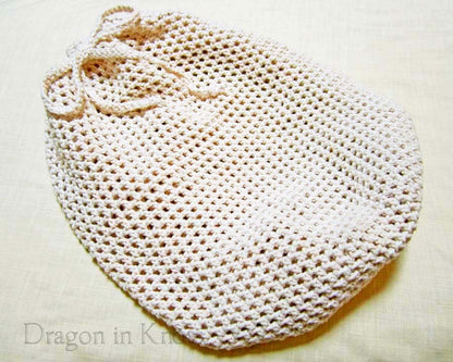 PDF Crochet Pattern - Market Backpack - Dragon in Knots handmade in USA