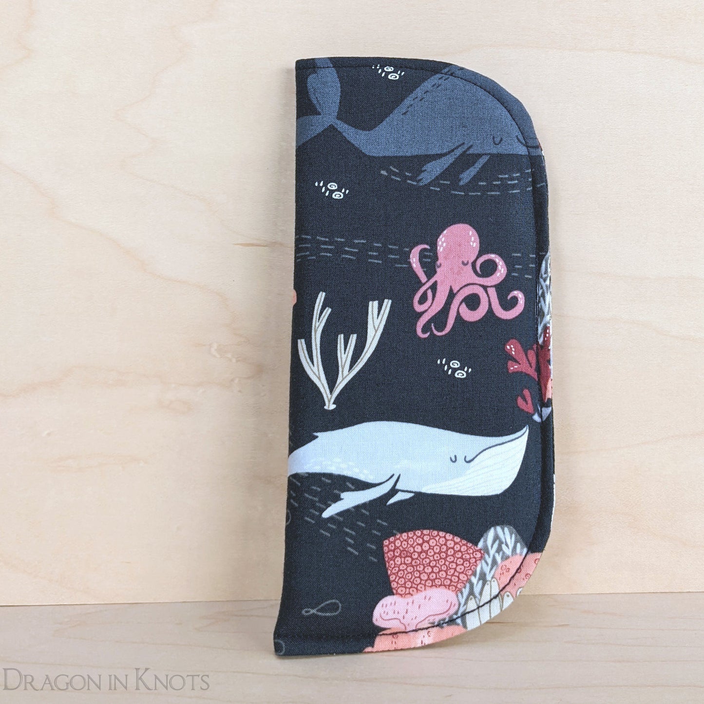 Ocean Animals Soft Eyeglass Case - S M - Dragon in Knots