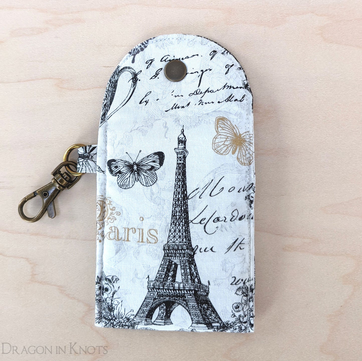 Eiffel Tower Mini Essentials Pouch for Lip Balm and ID Card - Dragon in Knots