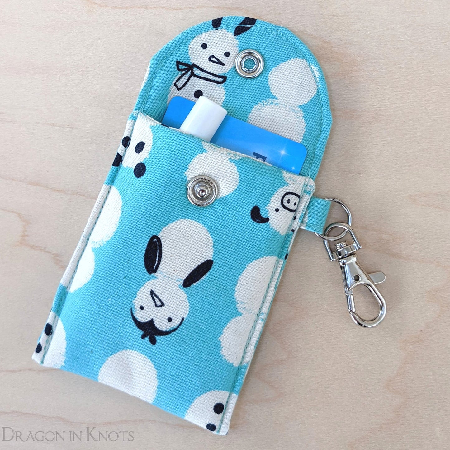 Snow Dog Lip Gloss and Card Pouch - Dragon in Knots