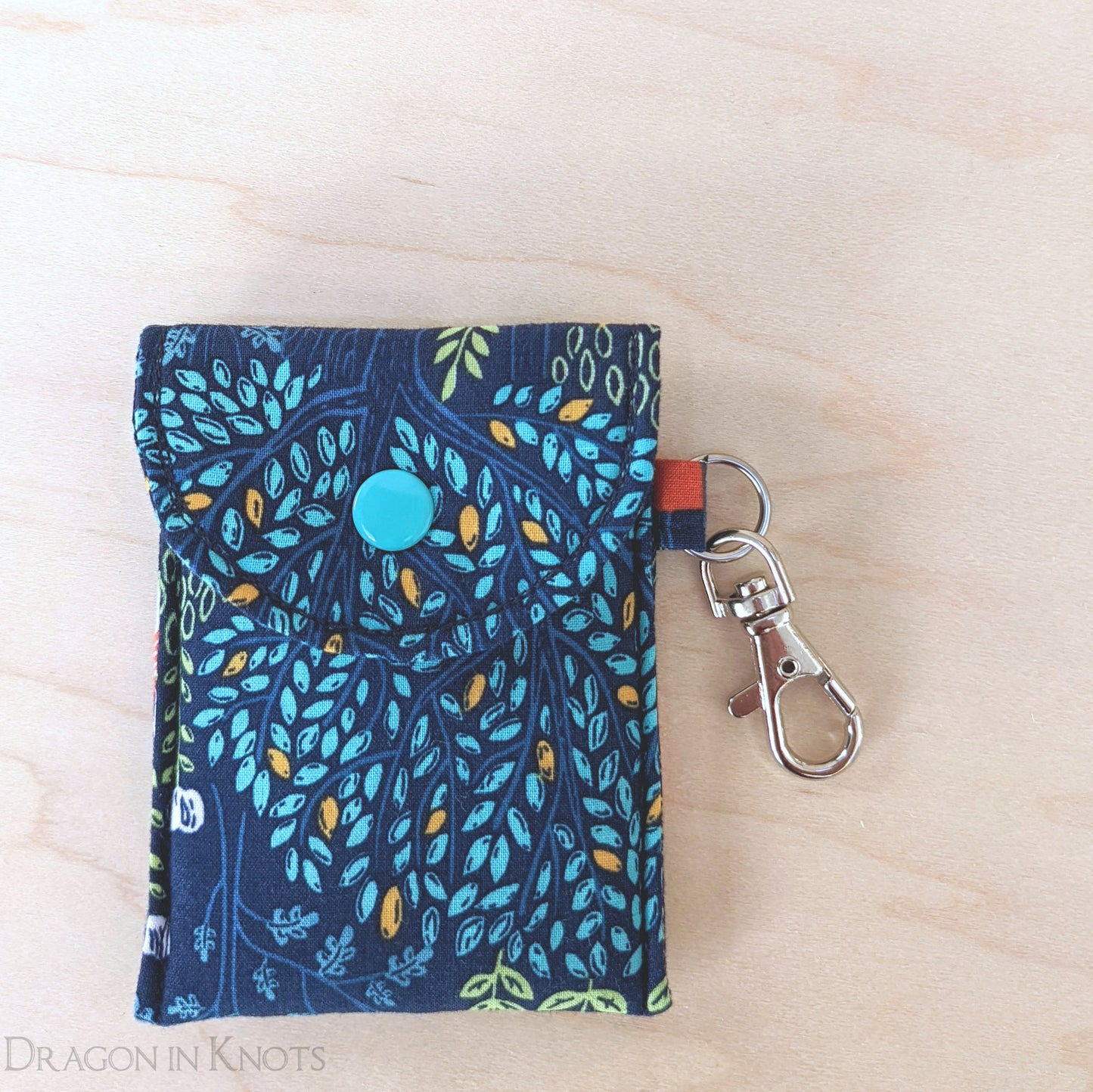 Fox Mini Essentials Pouch with Keychain - Dragon in Knots