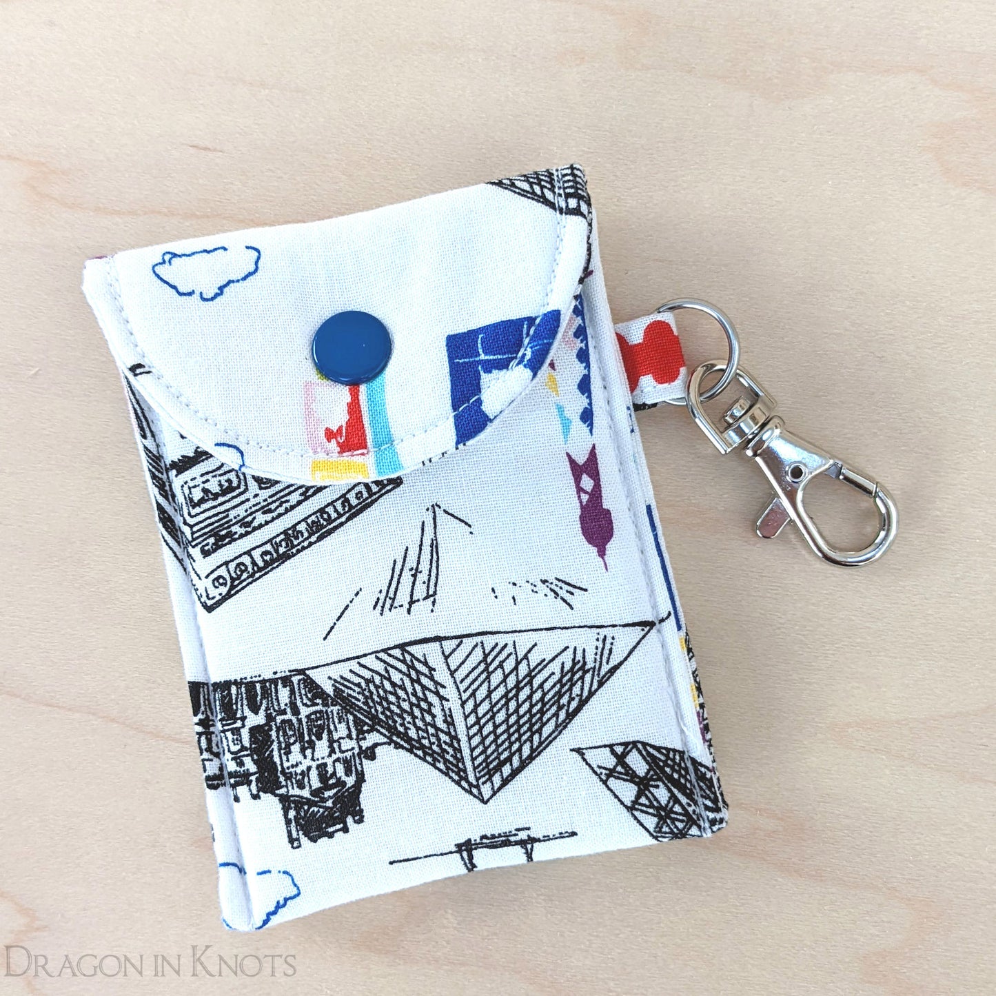 Colorful Eiffel Tower Mini Essentials Pouch - Dragon in Knots