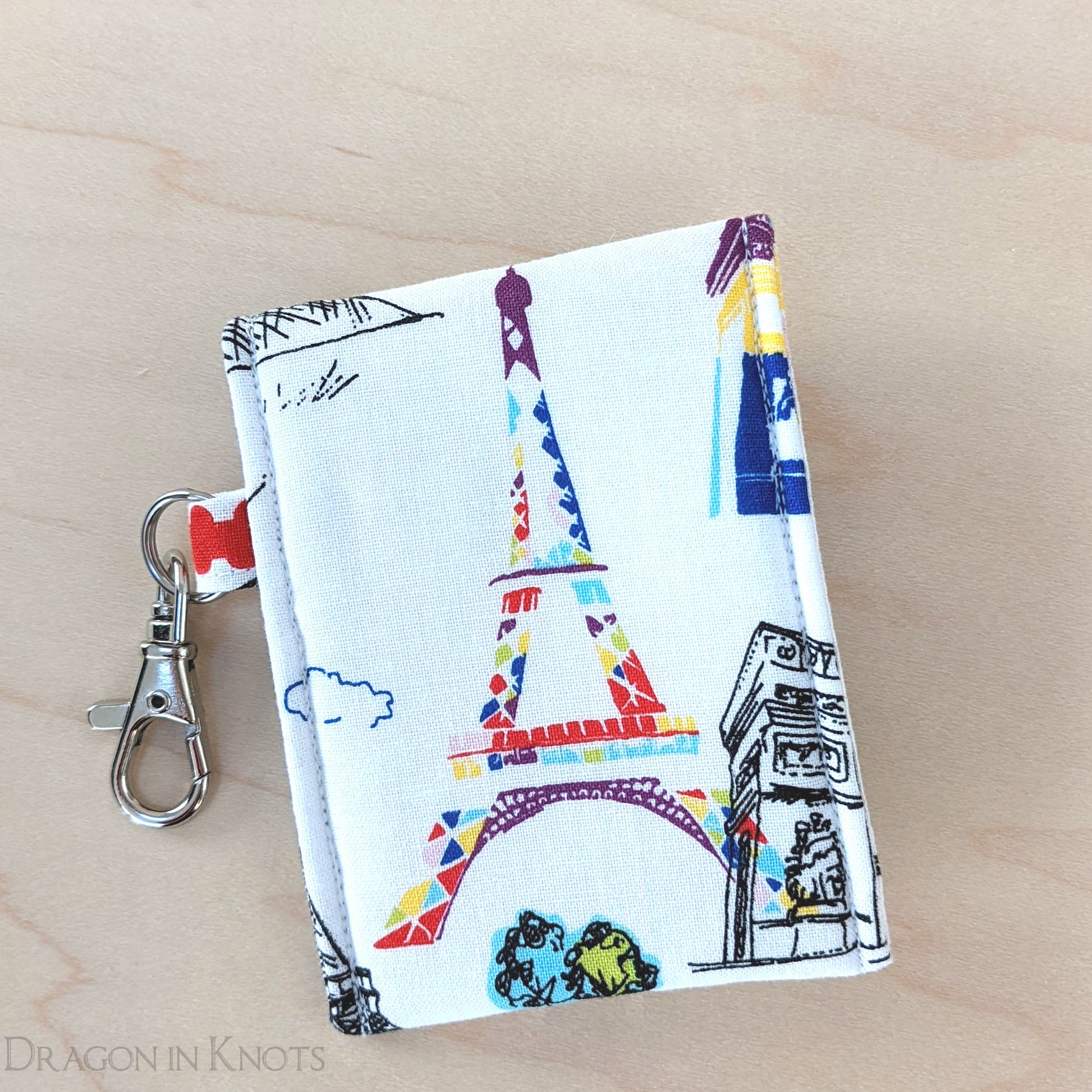 Colorful Eiffel Tower Mini Essentials Pouch - Dragon in Knots
