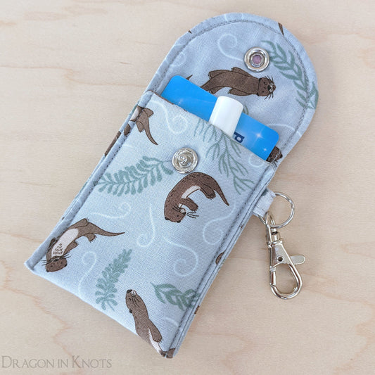 Otter Mini Essentials Pouch with Keychain - Dragon in Knots