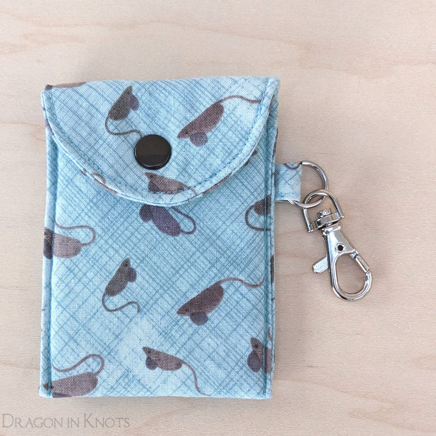 Mouse Lip Gloss Holder and Card Wallet - Dragon in Knots