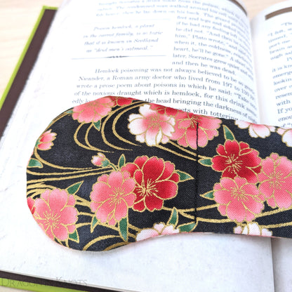Pink Flowers Book Weight - Dragon in Knots