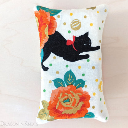 Cats and Roses Pocket Tissue Holder - Dragon in Knots handmade
