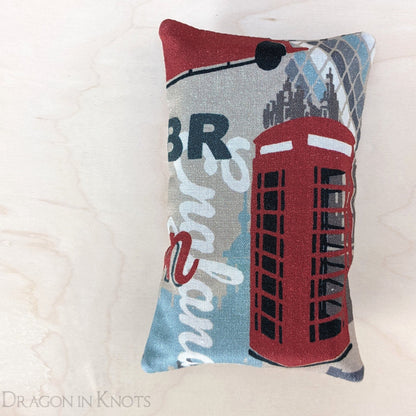 Red Telephone Booth Travel Tissue Holder - Dragon in Knots handmade