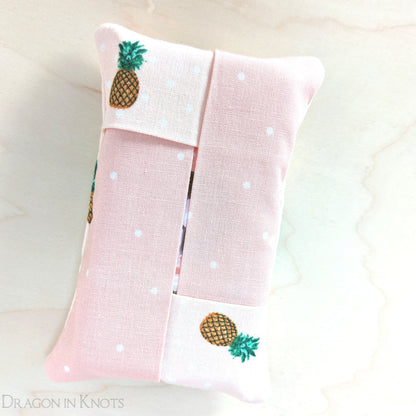 Pineapple Pocket Tissue Holder - Dragon in Knots handmade