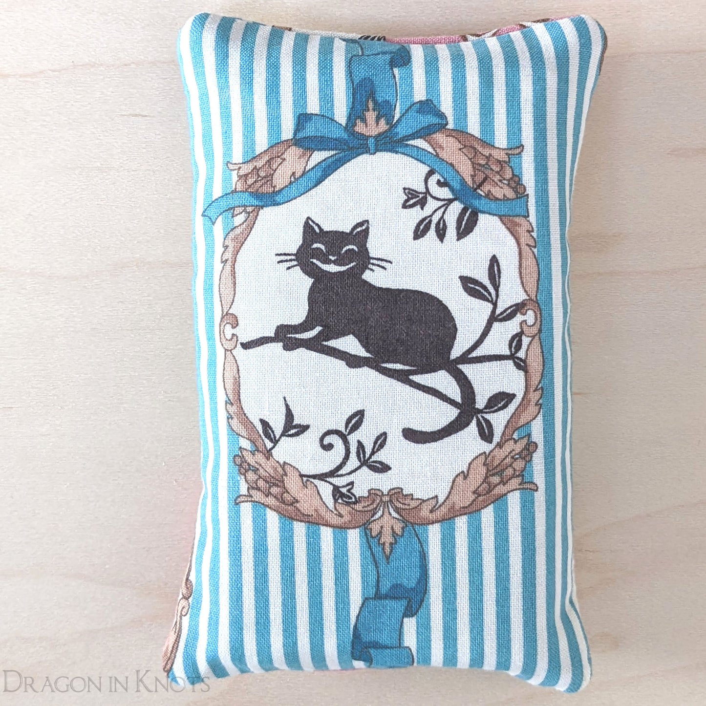 Cheshire Cat Pocket Tissue Cover - Dragon in Knots handmade