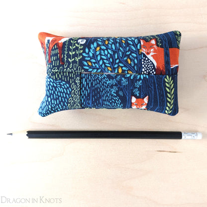 Fox Pocket Tissue Holder - Dragon in Knots handmade