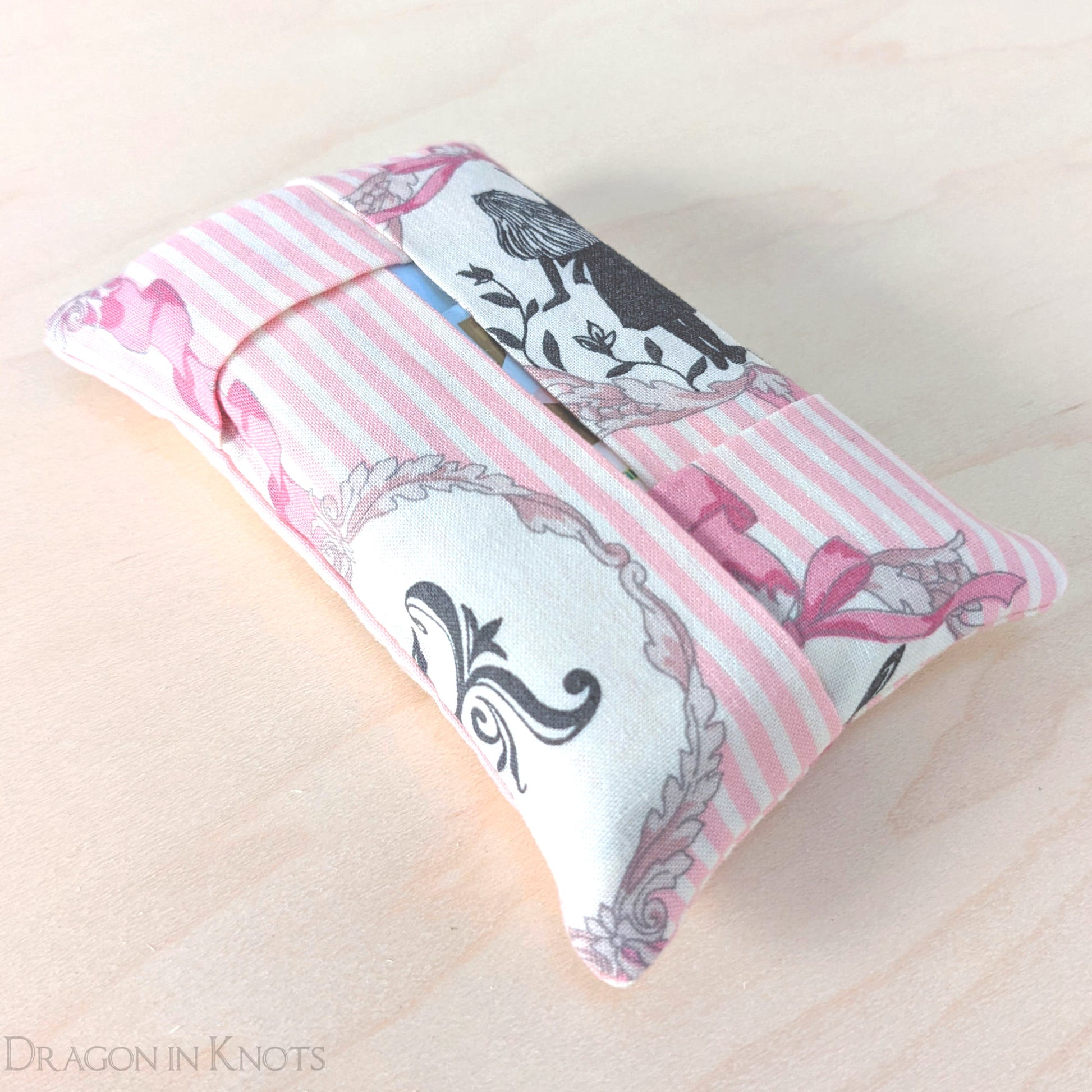 Striped Wonderland Pocket Tissue Holder - Dragon in Knots