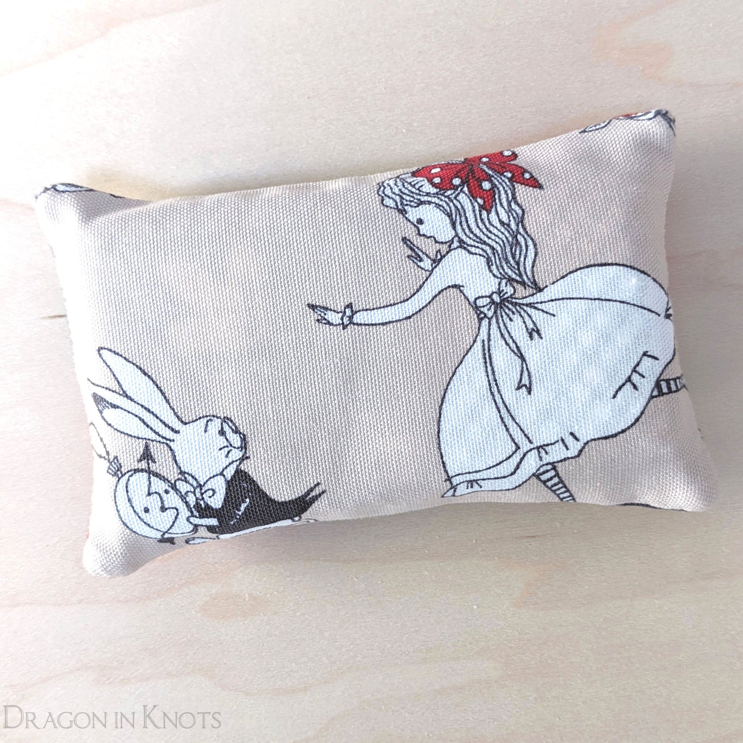Alice and the Rabbit - To-Go Tissue Holder - Dragon in Knots handmade