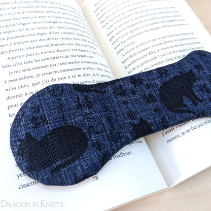Shadow Cats Book Weight - Brick Red or Navy Blue - Dragon in Knots