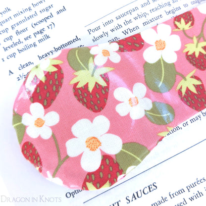 Strawberry Cookbook Weight Page Holder - Dragon in Knots
