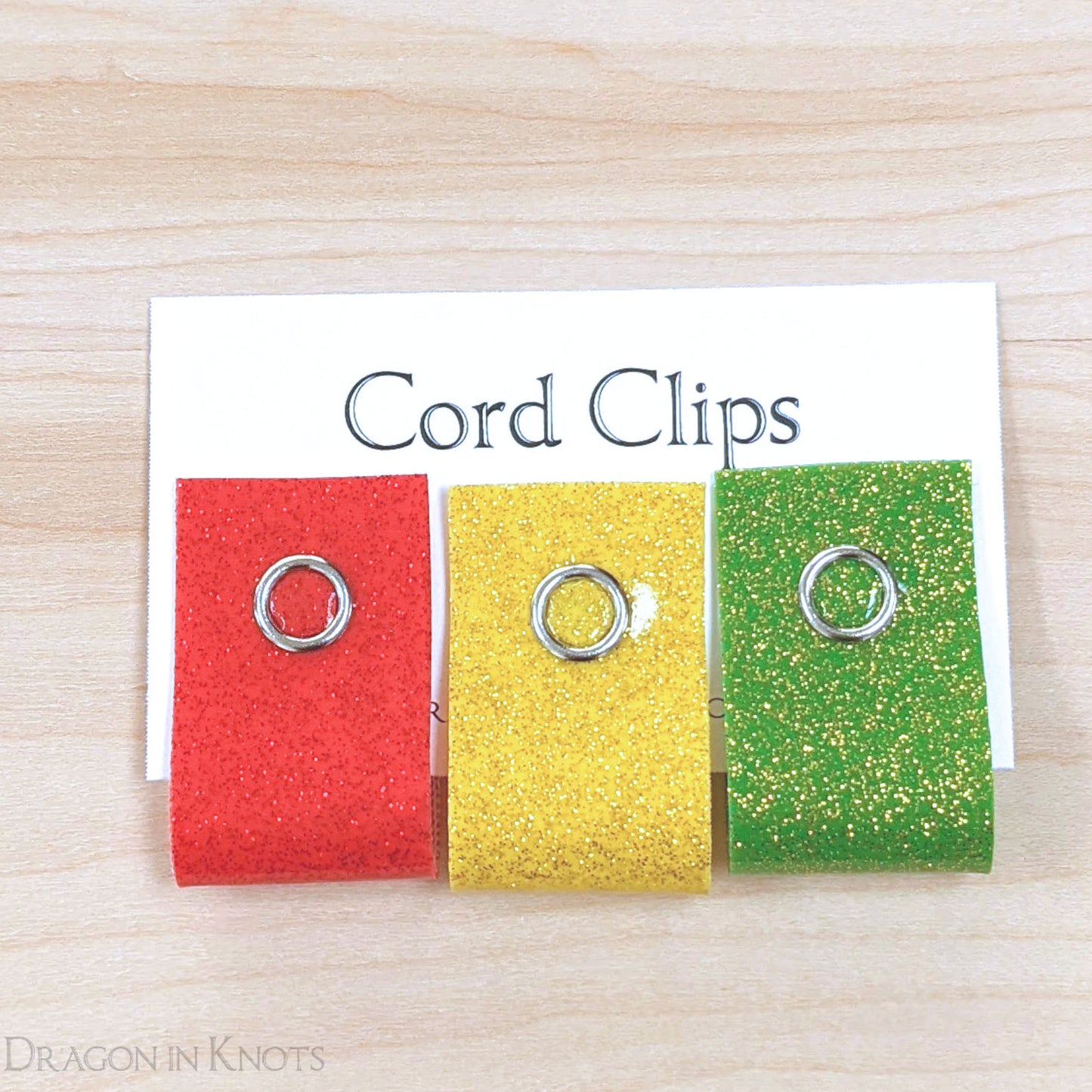 Cord Holders - Traffic Light Colors - Dragon in Knots