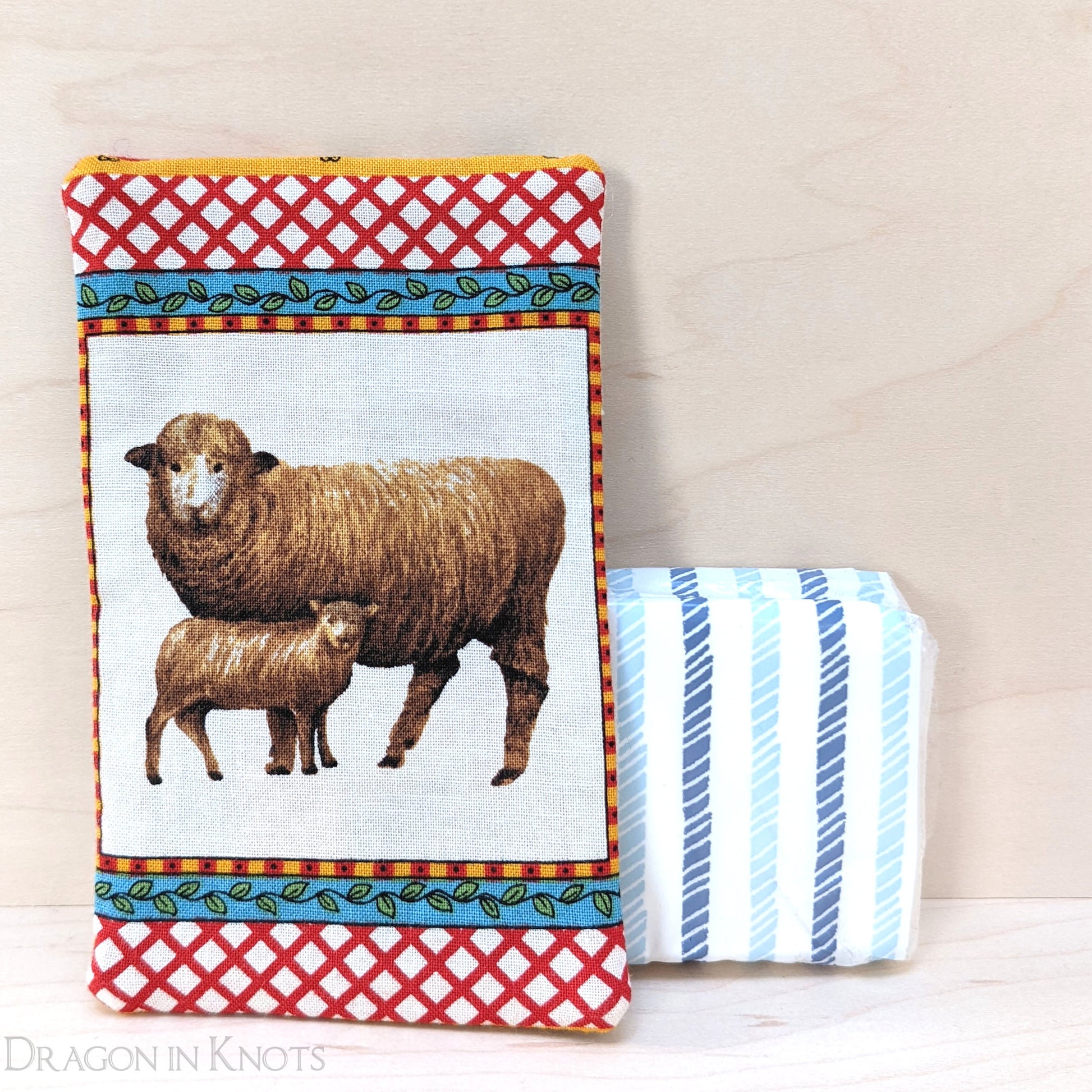 Sheep and Lamb To-Go Tissue Holder - Dragon in Knots