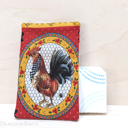 Rooster To-Go Tissue Holder - Dragon in Knots handmade
