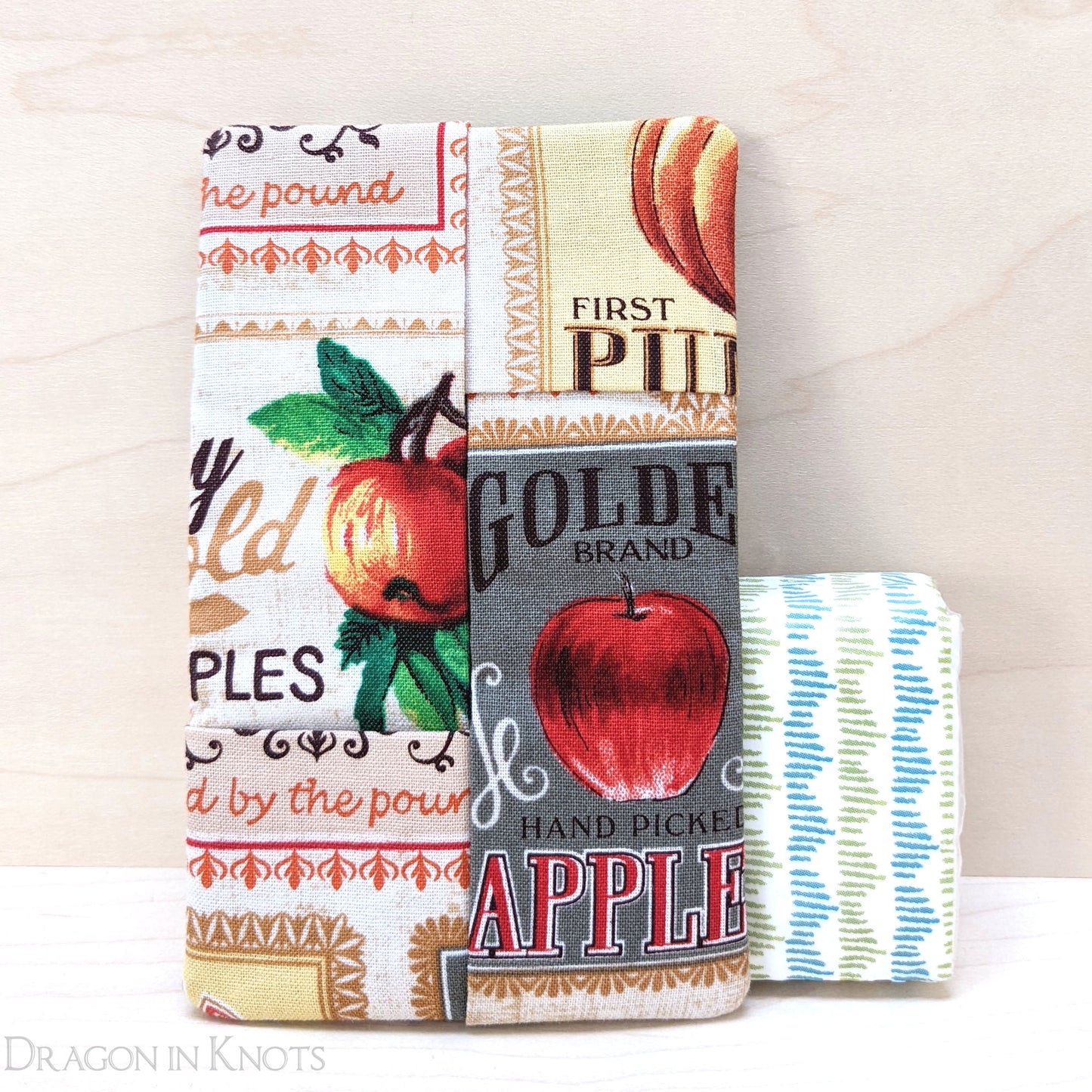 Golden Apples Travel Tissue Holder - Dragon in Knots handmade